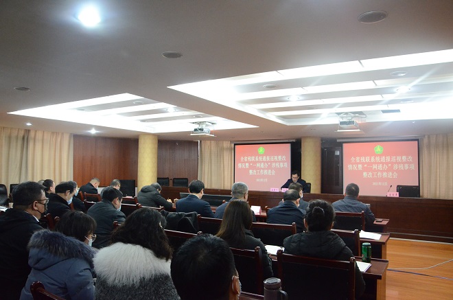 图：全省残联系统视频会议主会场